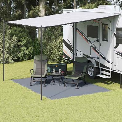 vidaXL Zeltteppich Blau und Grau 350 x 250 cm Polyethylen