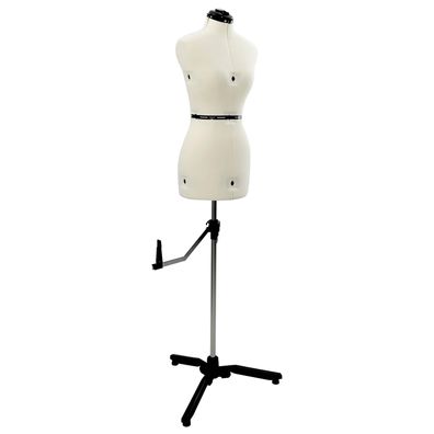 vidaXL Verstellbare Kleiderform für Damen Creme S Samt
