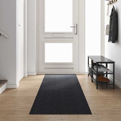 vidaXL Teppichläufer Anthrazit 80 x 400 cm Stoff