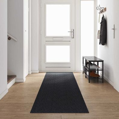 vidaXL Teppichläufer Anthrazit 80 x 500 cm Stoff