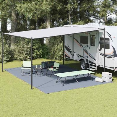 vidaXL Zeltteppich Blau und Grau 600 x 250 cm Polyethylen