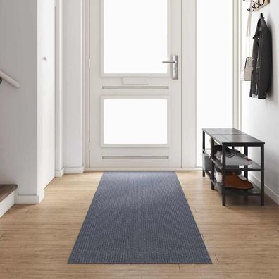 vidaXL Teppichläufer Hellgrau 80 x 400 cm Stoff