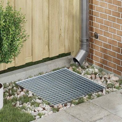 vidaXL Gitter Silber 60 x 60 x 2 cm Feuerverzinkter Stahl