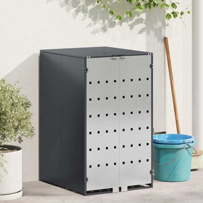 vidaXL Mülltonnenlager mit Gas-Hebedeckel für 240L Tonne Stahl