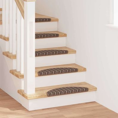 vidaXL Selbstklebende Treppenschoner 15 pcs Braun 56 x 17 x 3 cm