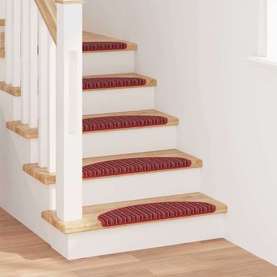 vidaXL Selbstklebende Treppenschoner 15 pcs Rot 65 x 21 x 4 cm