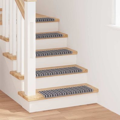 vidaXL Selbstklebende Treppenschoner 15 pcs Grau 65 x 21 x 4 cm