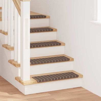 vidaXL Selbstklebende Treppenschoner 15 pcs Braun 65 x 21 x 4 cm