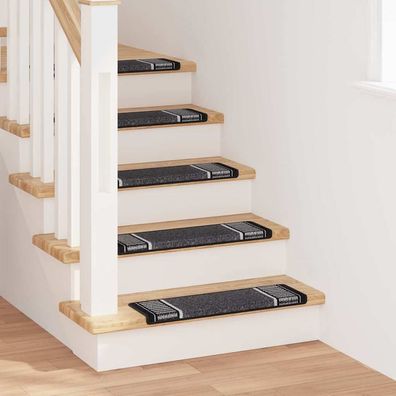 vidaXL Selbstklebende Treppenschoner 15 pcs Anthrazit 65 x 21 x 4 cm