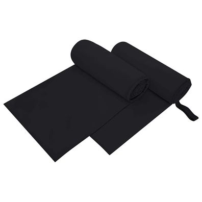 vidaXL Sporthandtücher 2 pcs Schwarz 200 x 100 cm