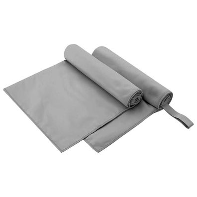 vidaXL Sporthandtücher 2 pcs Dunkelgrau 100 x 50 cm