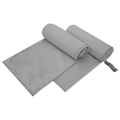 vidaXL Sporthandtücher 2 pcs Dunkelgrau 200 x 100 cm