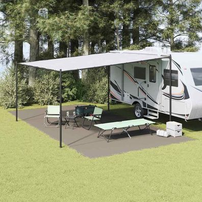 vidaXL Zeltteppich Hellgrau 800 x 400 cm Polyethylen