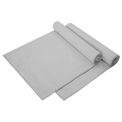 vidaXL Sporthandtücher 2 pcs Grau 140 x 70 cm Polyester und Polyamid