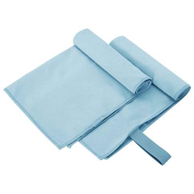 vidaXL Sporthandtücher 2 pcs Blau 50 x 30 cm Polyester und Polyamid