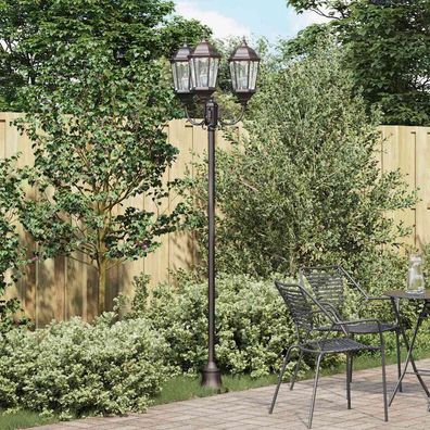 vidaXL Garten-Licht Bronze 57 x 49 x 241 cm Aluminium und Glas