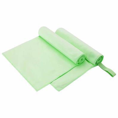vidaXL Sporthandtücher 2 pcs Grün 100 x 50 cm Polyester und Polyamid