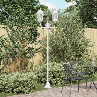 vidaXL Garten-Licht Weiß 68 x 20 x 235 cm Aluminium und Glas