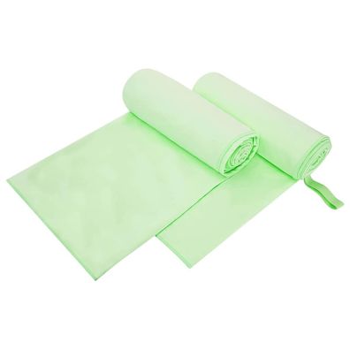 vidaXL Sporthandtücher 2 pcs Grün 200 x 100 cm Polyester und Polyamid