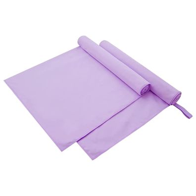 vidaXL Sporthandtücher 2 pcs Lila 180 x 90 cm Polyester und Polyamid