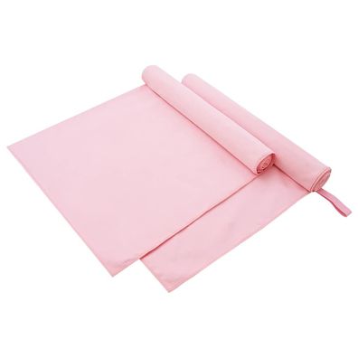 vidaXL Sporthandtücher 2 pcs Rosa 180 x 90 cm Polyester und Polyamid