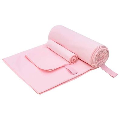 vidaXL Sporthandtuch Set 2 pcs Rosa Stoff