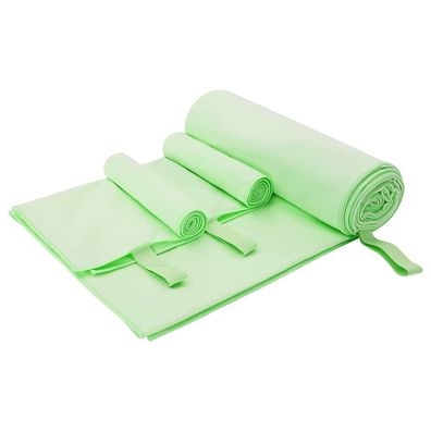 vidaXL Sporthandtuch Set 3 pcs Grün Polyester und Polyamid