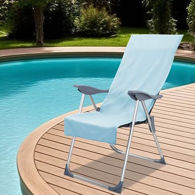 vidaXL Außenstuhl Handtücher 2 pcs Blau 130 x 60 cm