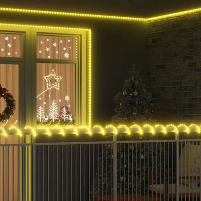 vidaXL Lichtseil mit 2400 LEDs Warmes Weiß 100 m PVC