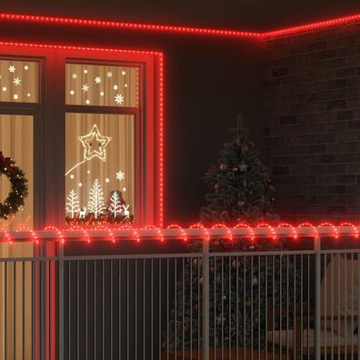 vidaXL Lichtseil mit 1200 LEDs Rot 50 m PVC