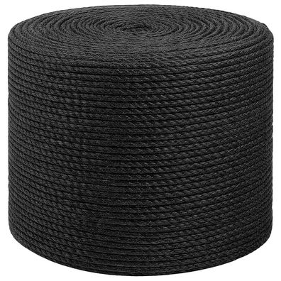 vidaXL Juteschnur 4 Schwarz 100% Tossa Jute