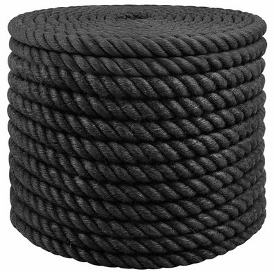 vidaXL Juteseil 24 Schwarz 100% Tossa Jute