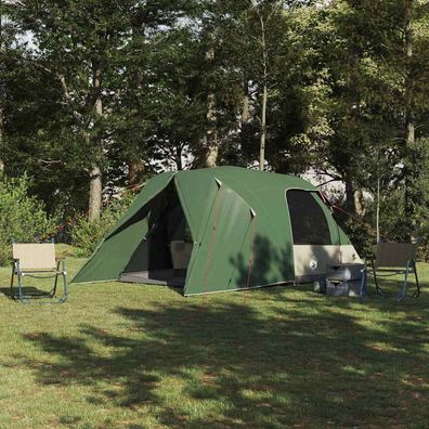 vidaXL Dome Zelt für 4 Personen mit Dach Grün 455 x 252 x 178 cm