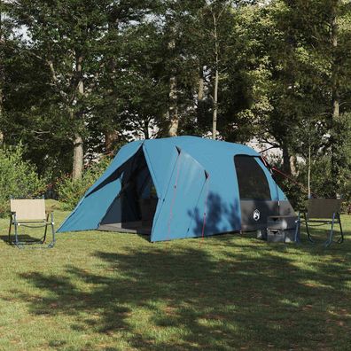 vidaXL Dome Zelt für 4 Personen mit Dach Blau 455 x 252 x 178 cm