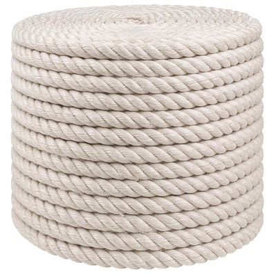 vidaXL Juteseil 14 mm Weiß 100% Tossa Jute