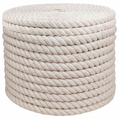 vidaXL Juteseil 16 mm Weiß 100% Tossa Jute