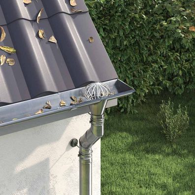 vidaXL Dachrinnenblattschutz 8 pcs Silber 75 mm Edelstahl