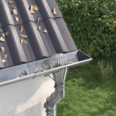 vidaXL Dachrinnenblattschutz 8 pcs Silber 200 mm Edelstahl