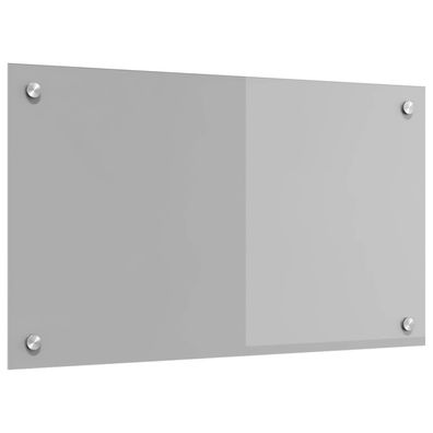 vidaXL Küchenrückwand Hellgrau 70 x 40 cm Gehärtetes Glas