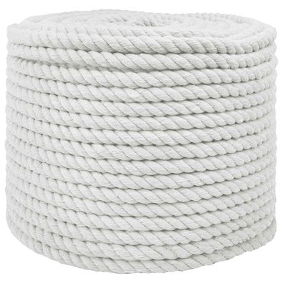 vidaXL Seil Weiß 1,4 x 1,4 x 5000 cm Baumwolle