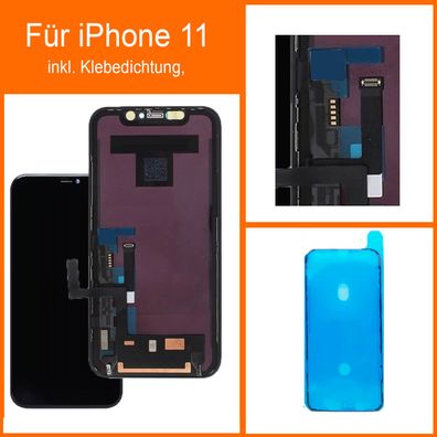 Für iPhone 11 LCD TFT Display Bildschirm Schwarz Black Inkl. Klebepad :)