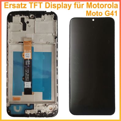 Ersatz Display Für Motorola Moto G41 XT2167 LCD Bildschirm auf Rahmen schwarz black