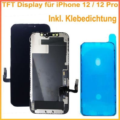 LCD Display für iPhone 12 Pro FHD 3D LCD Retina Bildschirm Schwarz BLACK + Klebepad