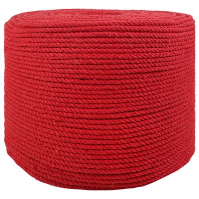 vidaXL Seil Rot 0,6 x 0,6 x 25000 cm Baumwolle