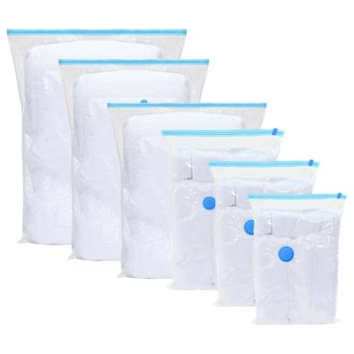 vidaXL Aufbewahrungstaschen 5 pcs Transparent und Blau 60 x 40 cm