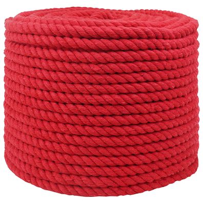 vidaXL Seil Rot 1,2 x 1,2 x 2500 cm Baumwolle