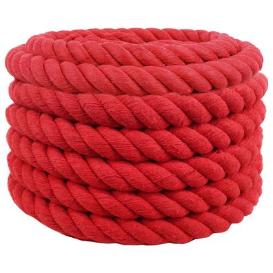 vidaXL Seil Rot 3,6 x 3,6 x 1000 cm Baumwolle
