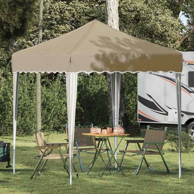 vidaXL Pop-up Partyzelt 195 x 195 x 245 cm Creme Oxford-Stoff