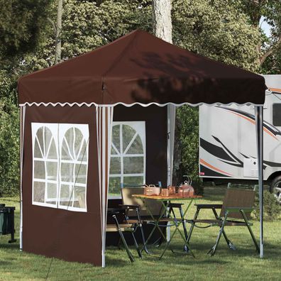 vidaXL Pop-up Partyzelt 195 x 195 x 245 cm Braun Oxford-Stoff