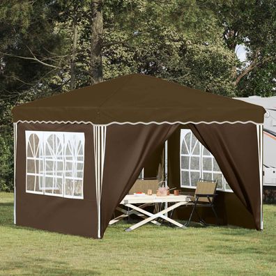 vidaXL Pop-up Partyzelt 288 x 288 x 245 cm Taupe Oxford-Stoff